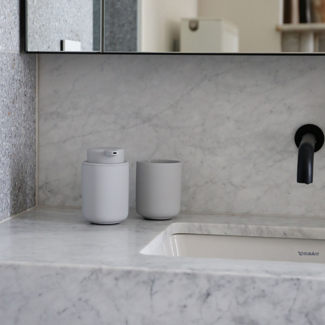 ZONE DENMARK Ume Soap Dispenser 250ml, H12.8cm, Soft Grey