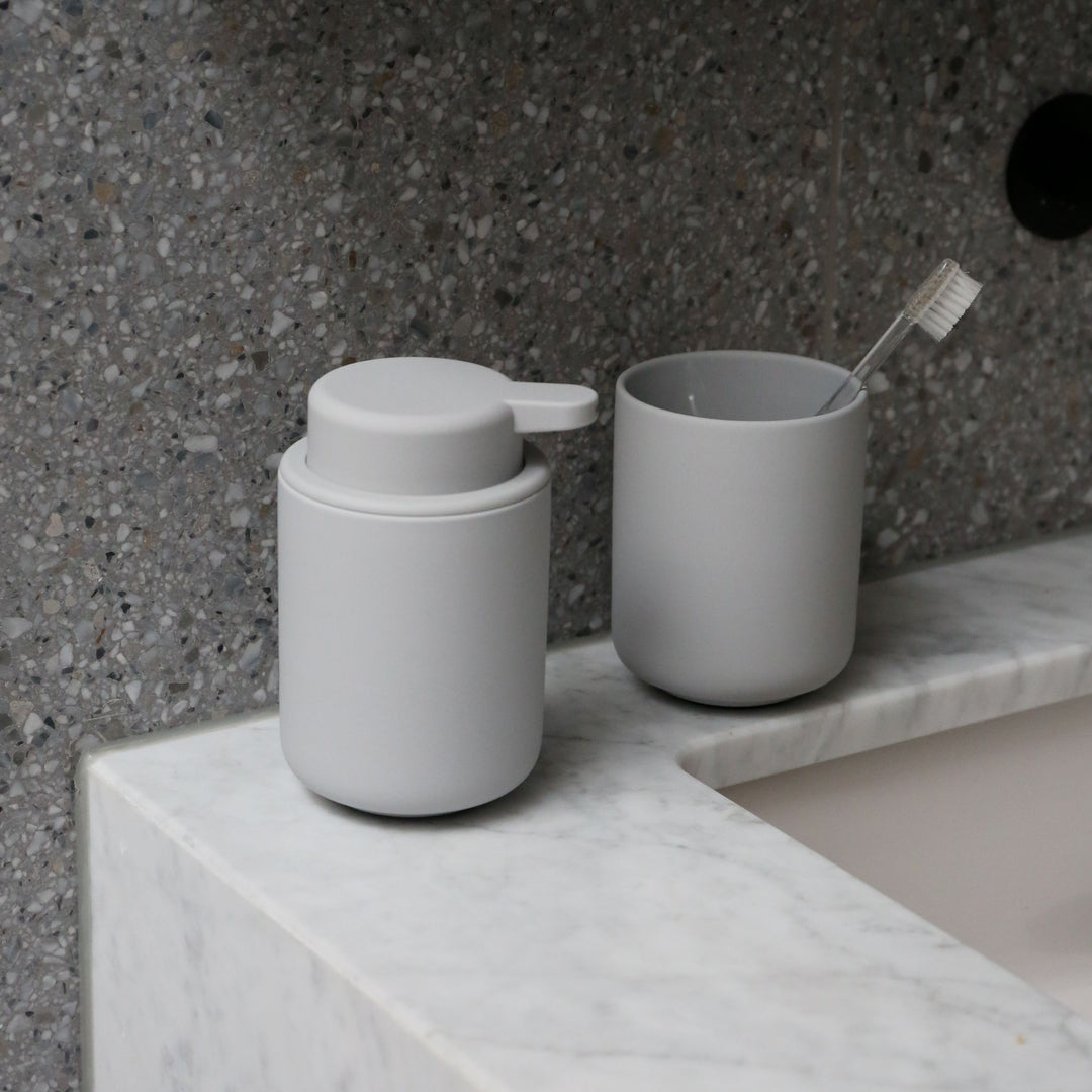 ZONE DENMARK Ume Soap Dispenser 250ml, H12.8cm, Soft Grey