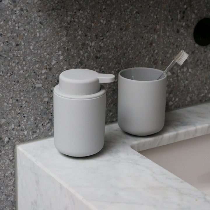 ZONE DENMARK Ume Soap Dispenser 250ml, H12.8cm, Soft Grey