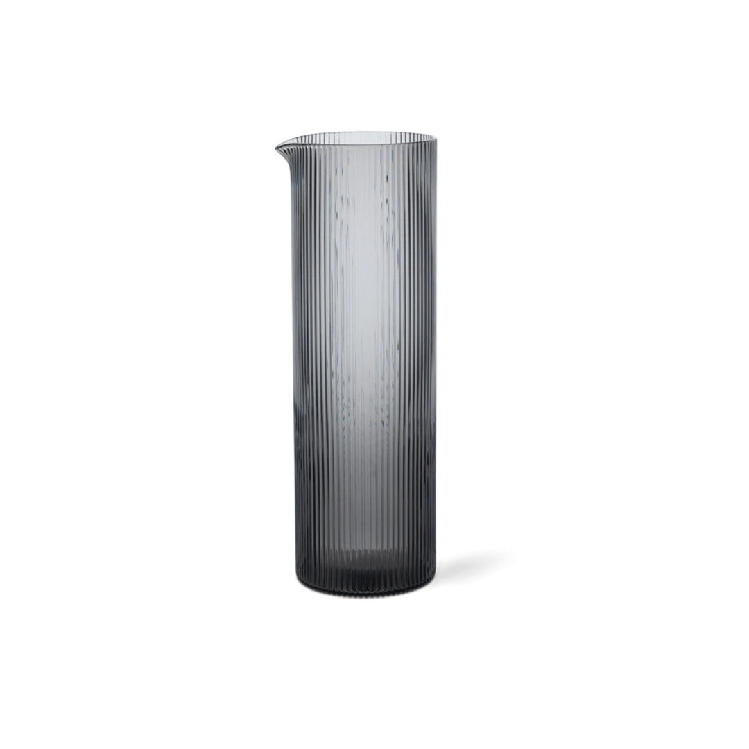 FERM LIVING Ripple Water Jug, Smoked Grey