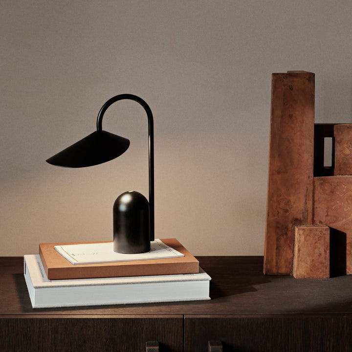 FERM LIVING Arum Portable Lamp, Black
