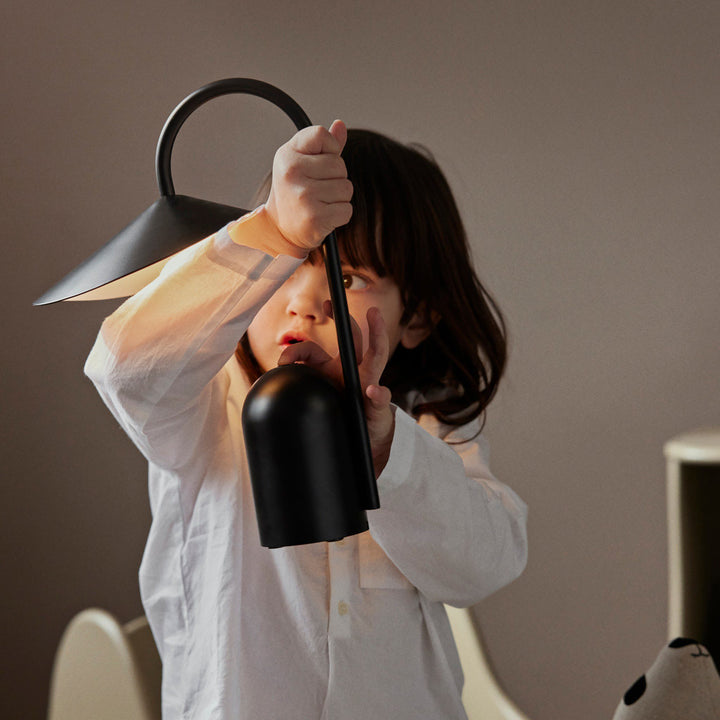 FERM LIVING Arum Portable Lamp, Black