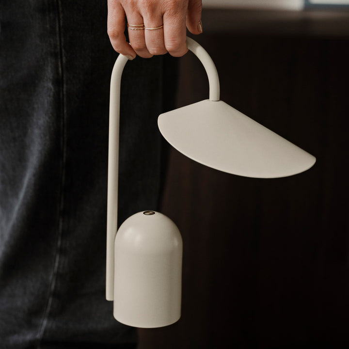 FERM LIVING Arum Portable Lamp, Cashmere