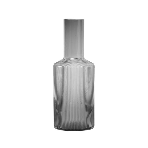 FERM LIVING Ripple Carafe, Smoked Grey