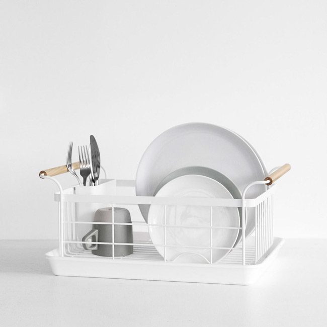 YAMAZAKI Tosca Dish Drainer White-0
