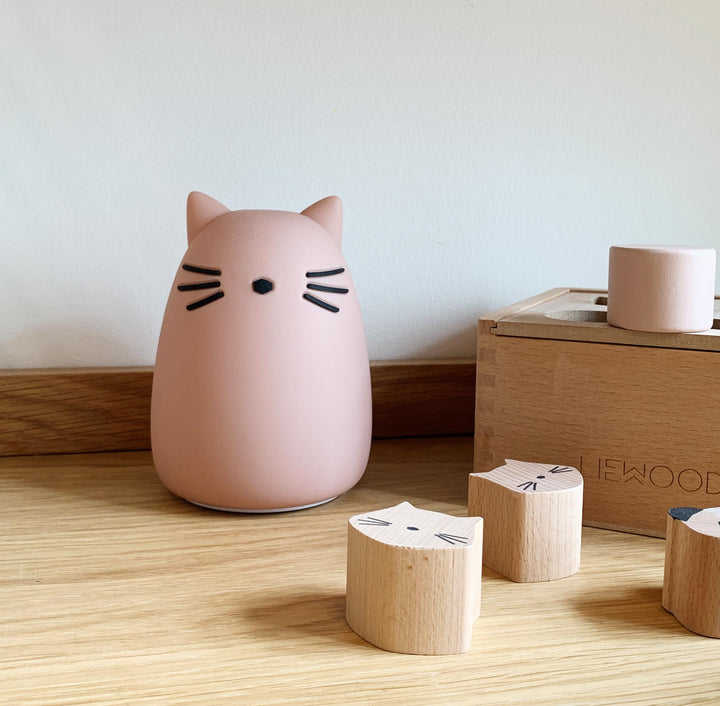 LIEWOOD Winston Kids Night Light, Cat Rose