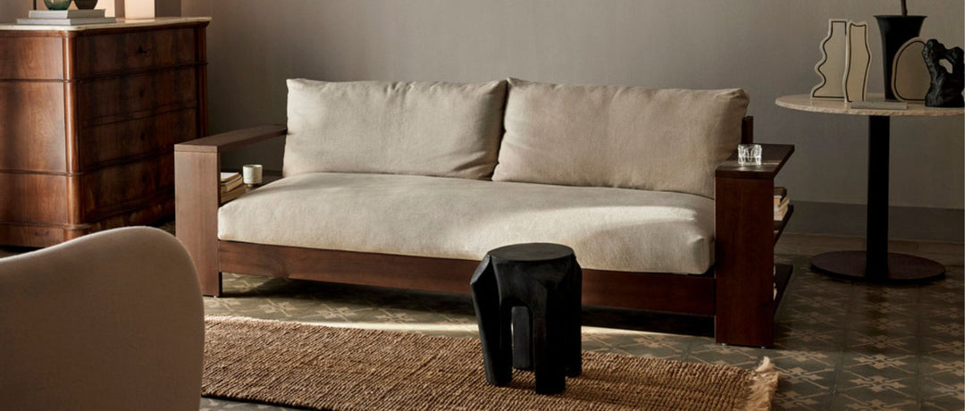 ferm LIVING Notable Moments SS23 Collection hero image featuring their new Edre Sofa.