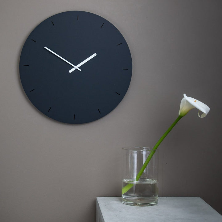 TOO DESIGNS Minimal Clock, Black, Ø 49 cm