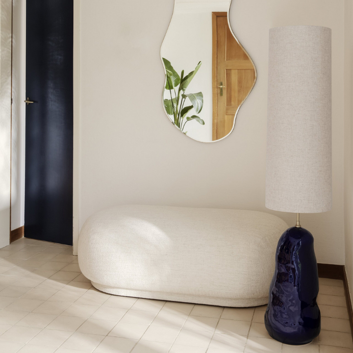 FERM LIVING Rico Ottoman, Boucle, Off-White