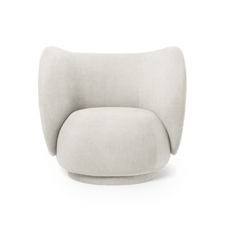 FERM LIVING Rico Lounge Chair, Boucle, Off-White