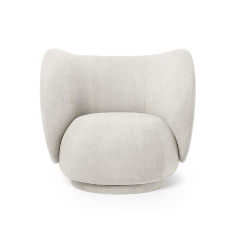 FERM LIVING Rico Lounge Chair, Boucle, Off-White