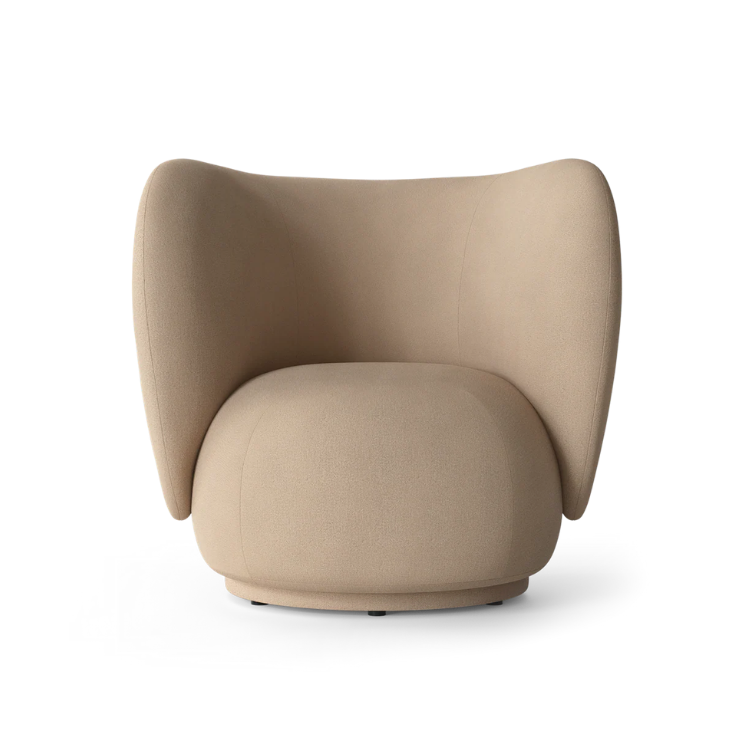FERM LIVING Rico Lounge Chair, Boucle, Sand