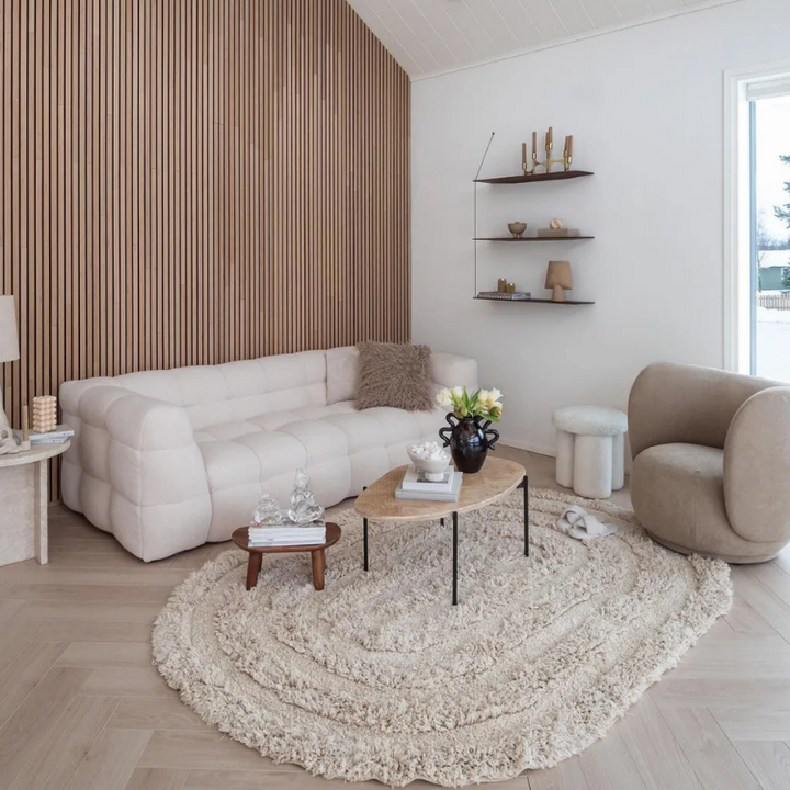 FERM LIVING Rico Lounge Chair, Boucle, Sand