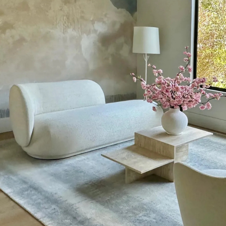 FERM LIVING Rico Divan Left, Boucle, Off-White