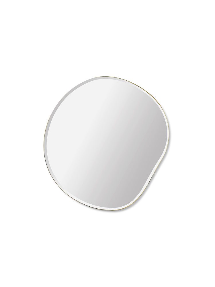 FERM LIVING Pond Mirror Small, Brass