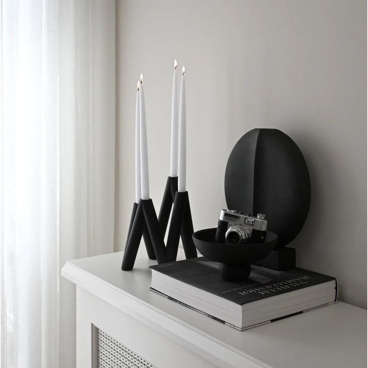 101 COPENHAGEN W Candle Holder, Black