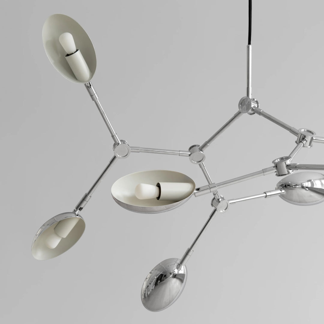 101 COPENHAGEN Drop Chandelier, Mini, Chrome
