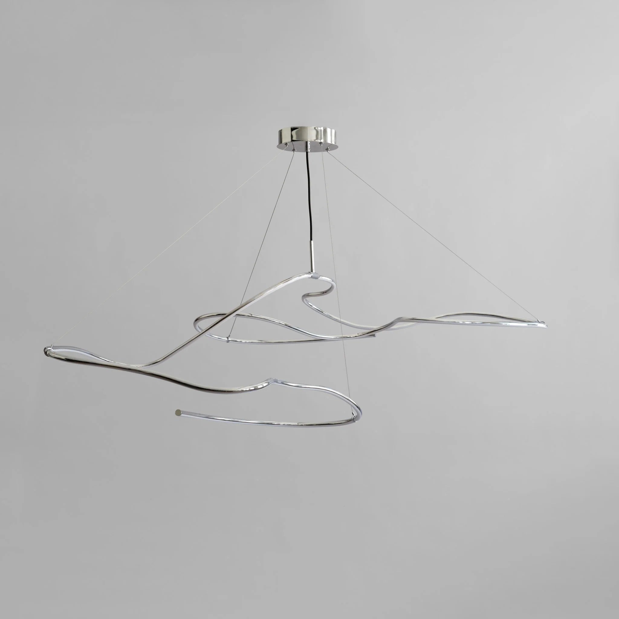 101 COPENHAGEN Ghost Chandelier, Big, Chrome