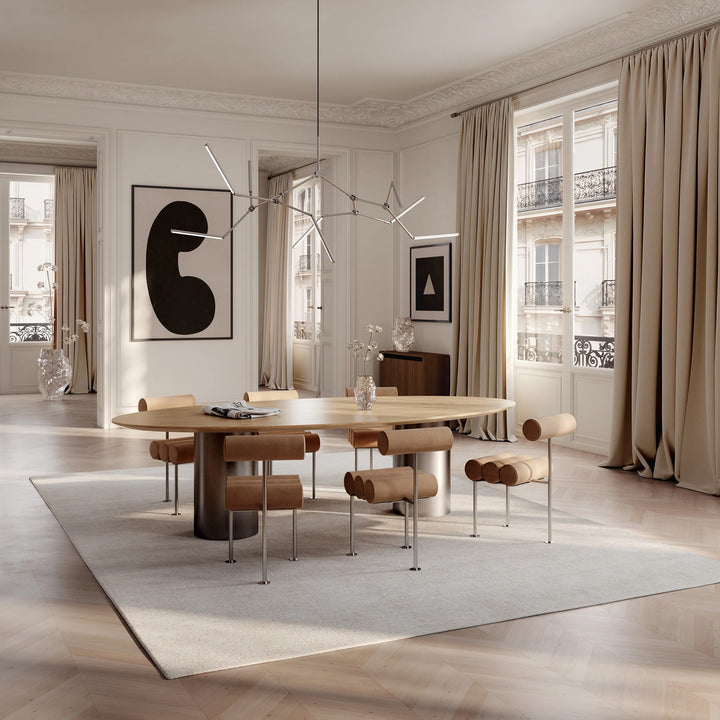 PRE-ORDER │ 101 COPENHAGEN Hiro Dining Chair, Stainless Steel/Nubuck