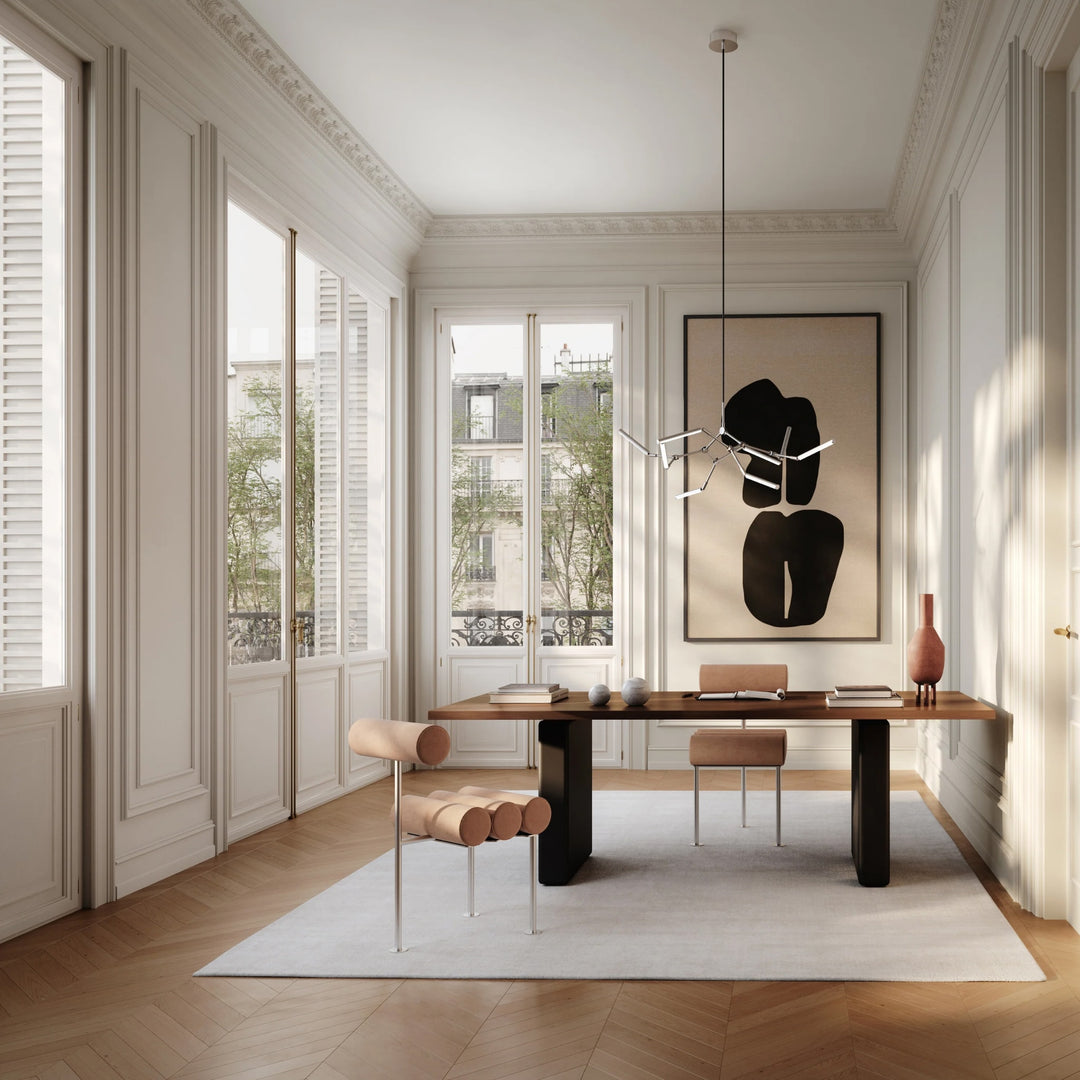 PRE-ORDER │ 101 COPENHAGEN Hiro Dining Chair, Stainless Steel/Nubuck