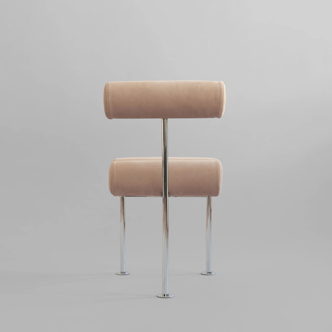 PRE-ORDER │ 101 COPENHAGEN Hiro Dining Chair, Stainless Steel/Nubuck