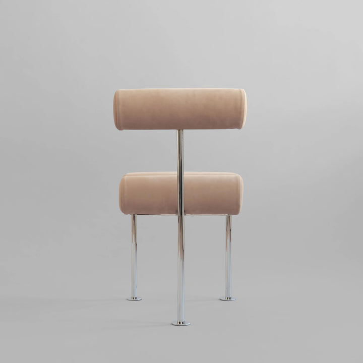 PRE-ORDER │ 101 COPENHAGEN Hiro Dining Chair, Stainless Steel/Nubuck