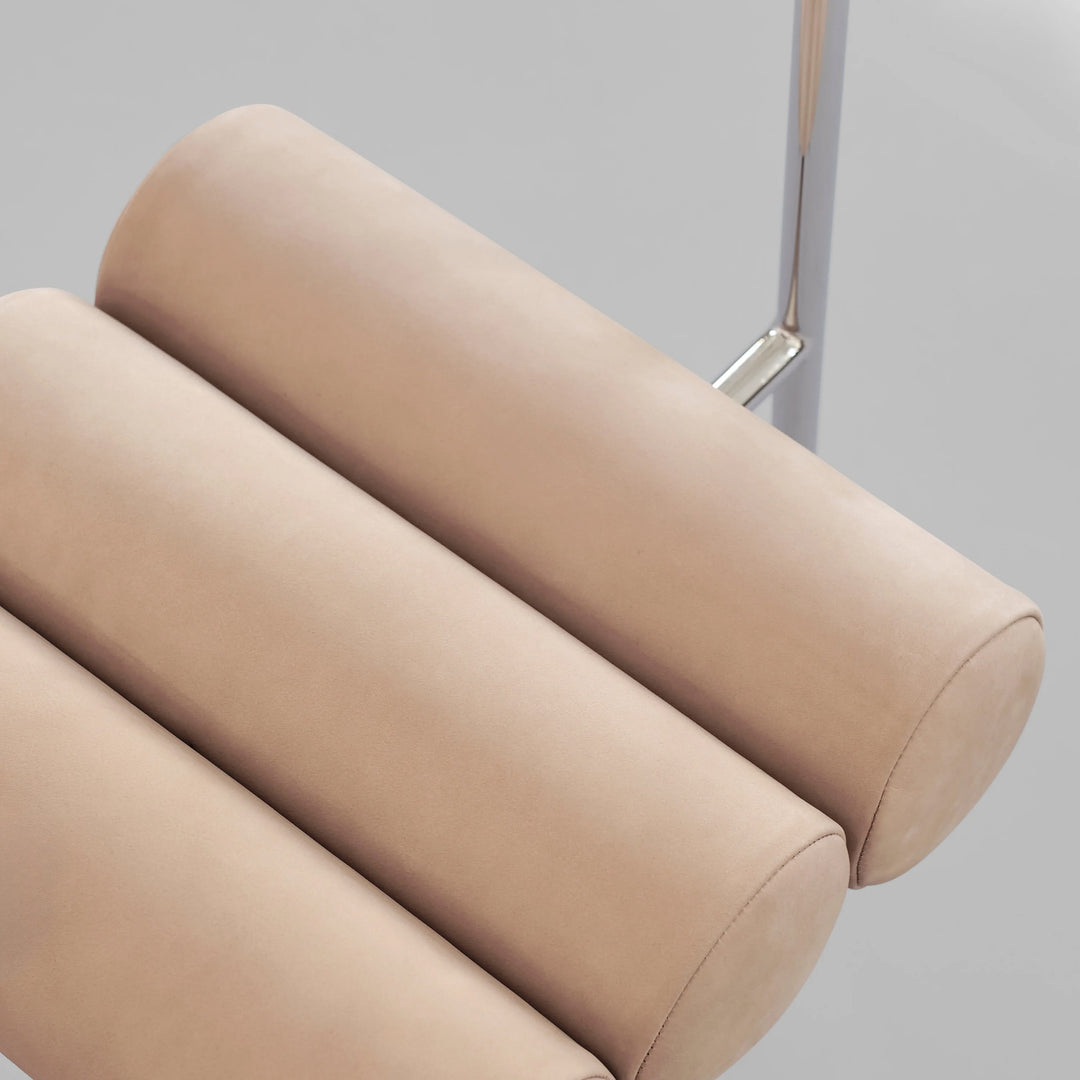 PRE-ORDER │ 101 COPENHAGEN Hiro Dining Chair, Stainless Steel/Nubuck