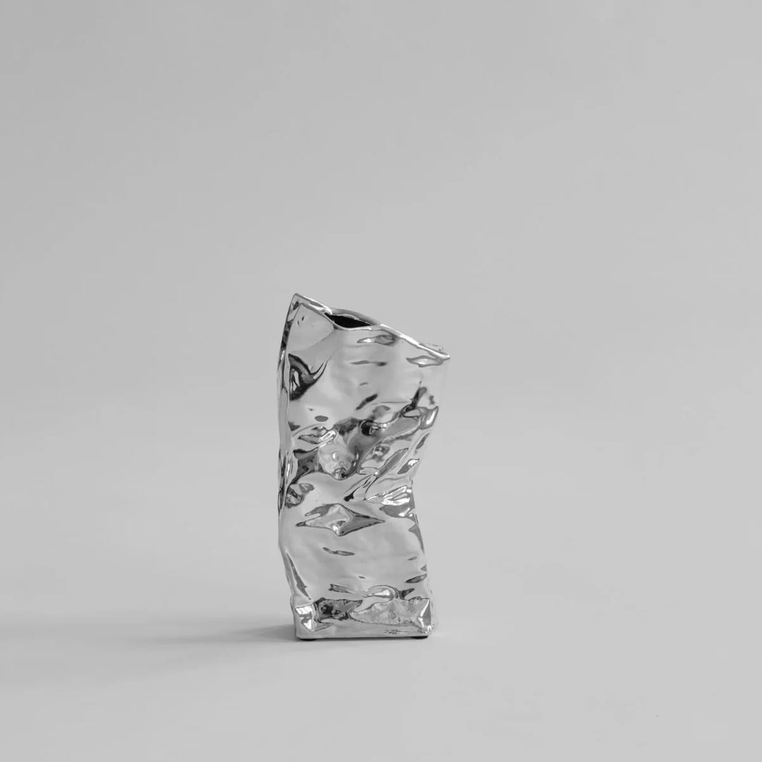 101 COPENHAGEN Kami Vase Mini, H25cm, Chrome