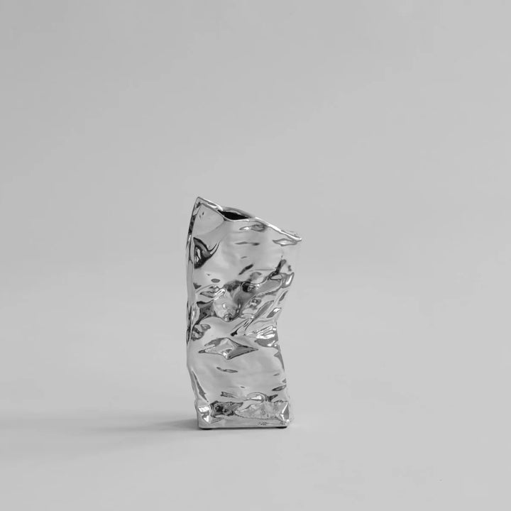 101 COPENHAGEN Kami Vase Mini, H25cm, Chrome