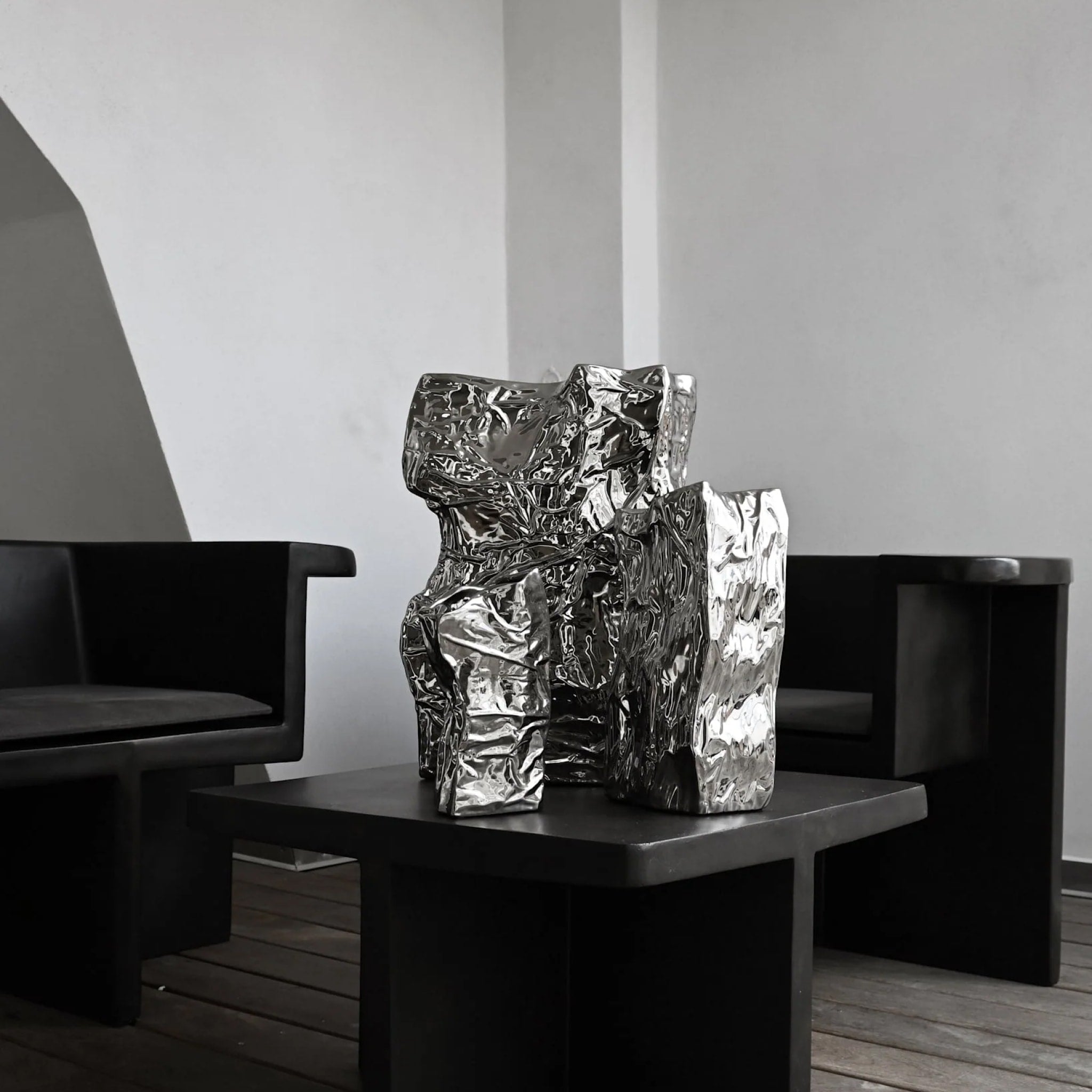 101 COPENHAGEN Kami Vase, Big, H49.5 cm, Chrome