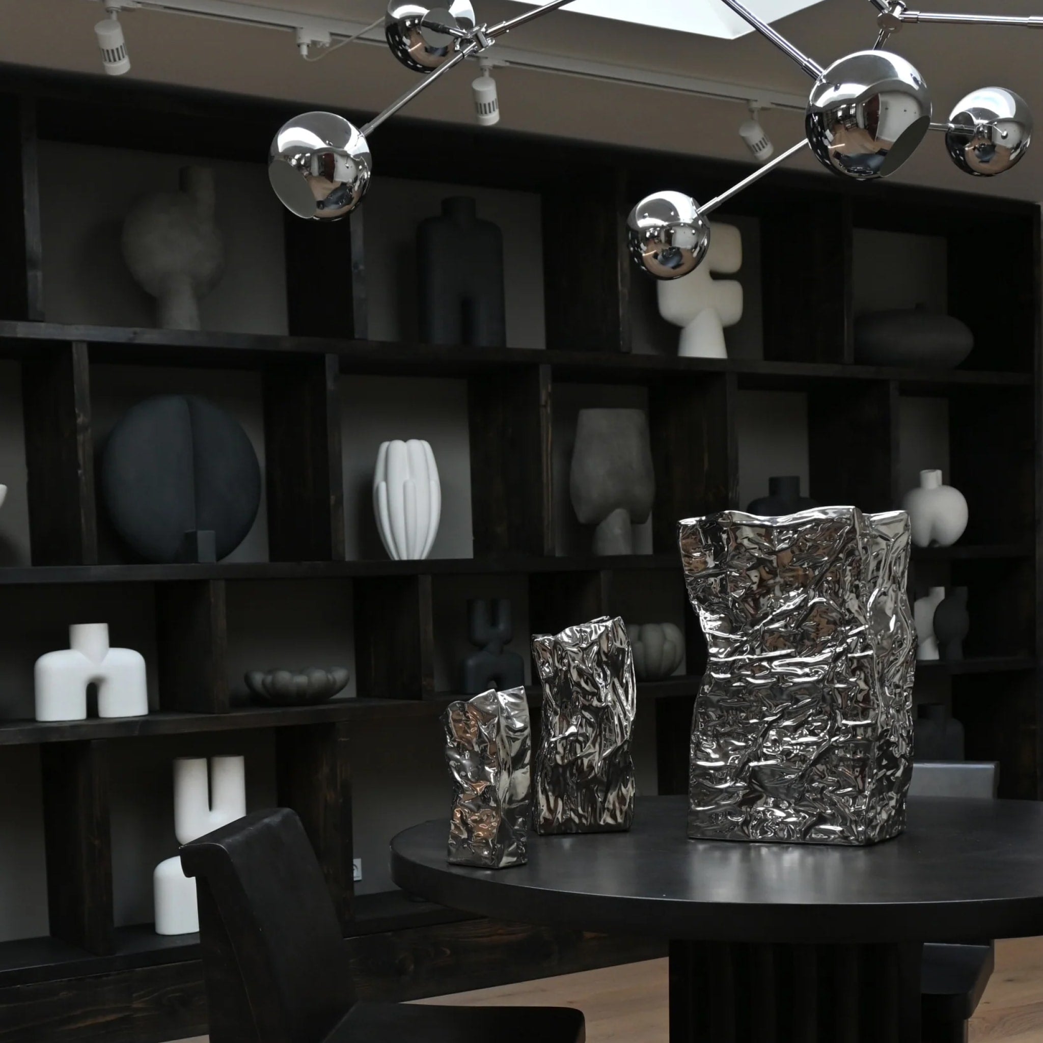 101 COPENHAGEN Kami Vase Medio, H35cm, Chrome