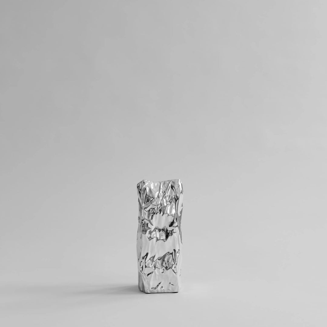 101 COPENHAGEN Kami Vase Medio, H35cm, Chrome