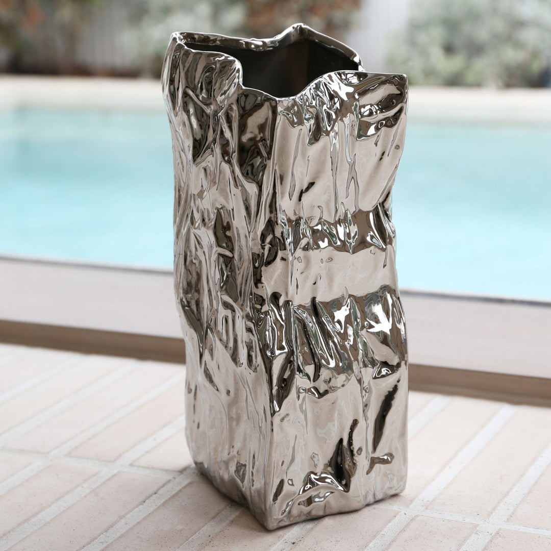 101 COPENHAGEN Kami Vase Mini, H25cm, Chrome