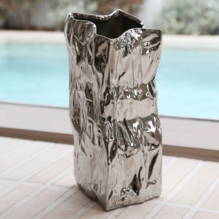 101 COPENHAGEN Kami Vase Mini, H25cm, Chrome