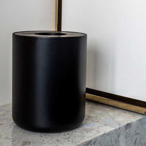 DESIGNSTUFF Round Bin, Black