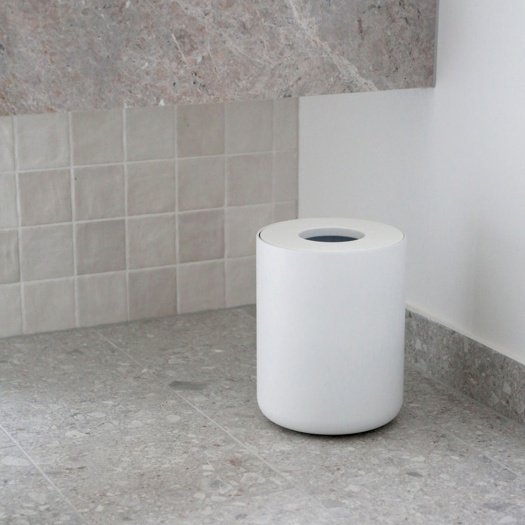 DESIGNSTUFF Round Bin, White