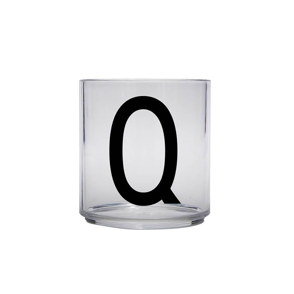 DESIGN LETTERS Kids Personal Drinking Glass (Drop Safe) Letter Q