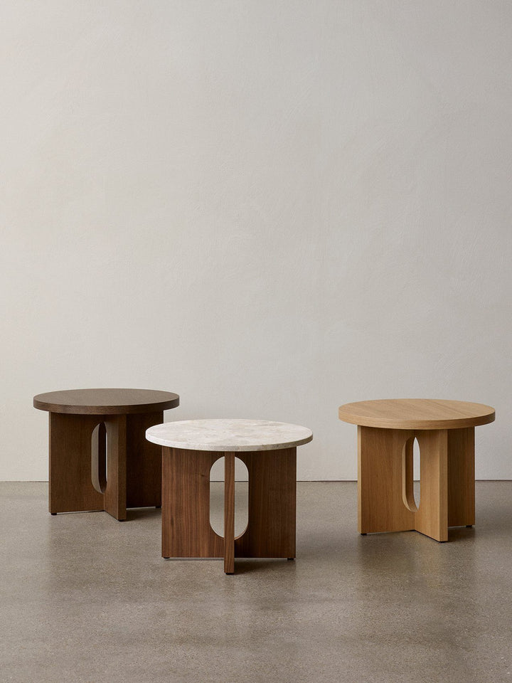 PRE-ORDER | AUDO CPH Androgyne Side Table 50cm, Dark Stained Oak/Kunis Breccia Stone