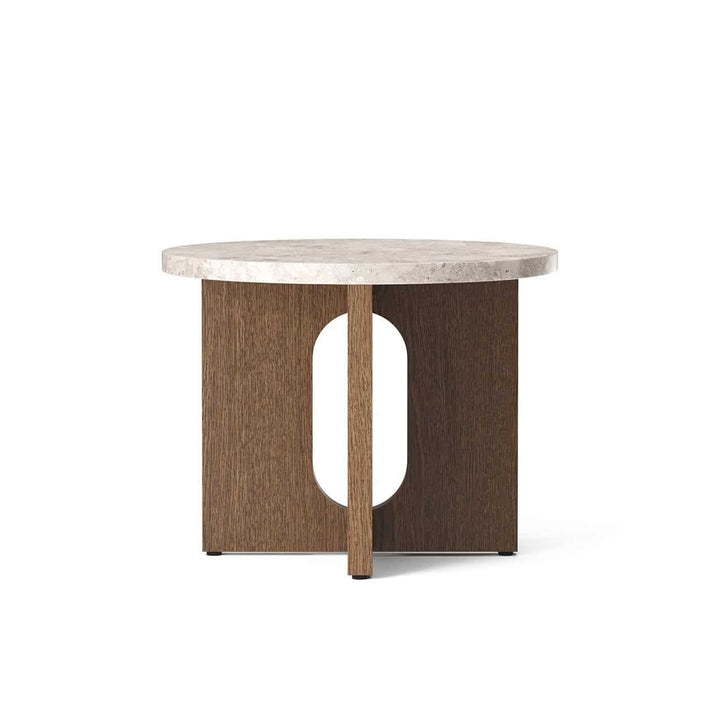 PRE-ORDER | AUDO CPH Androgyne Side Table 50cm, Dark Stained Oak/Kunis Breccia Stone