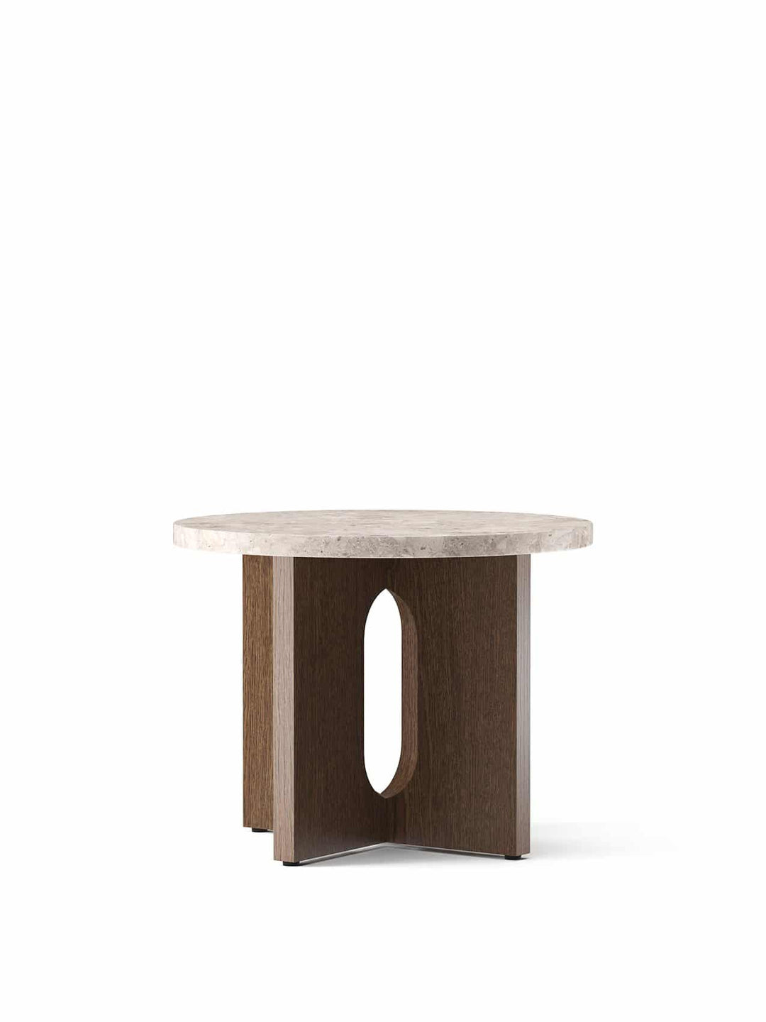 PRE-ORDER | AUDO CPH Androgyne Side Table 50cm, Dark Stained Oak/Kunis Breccia Stone