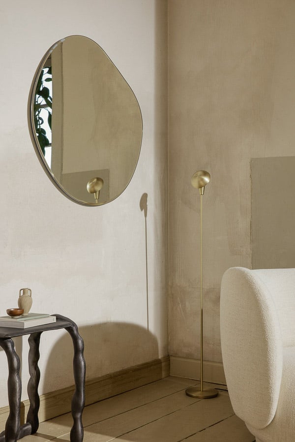 FERM LIVING Pond Mirror XL, Brass