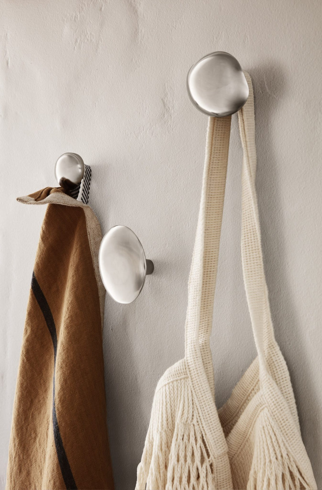 ferm LIVING x Helena Rohner Mushroom Wall Hook/Knob, Stainless Steel