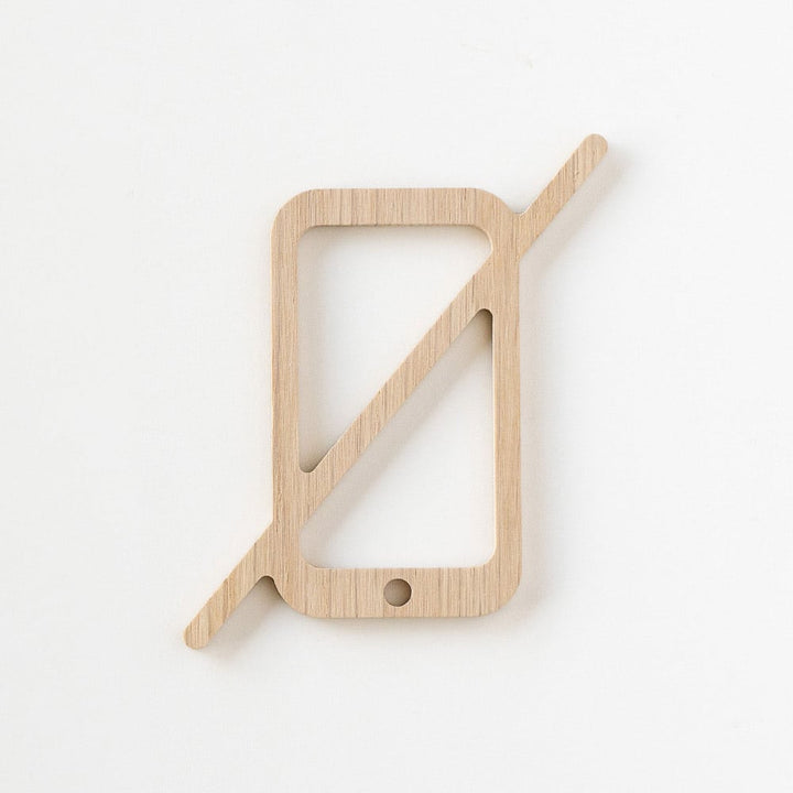 MOHEIM No Phone Sign, White Oak