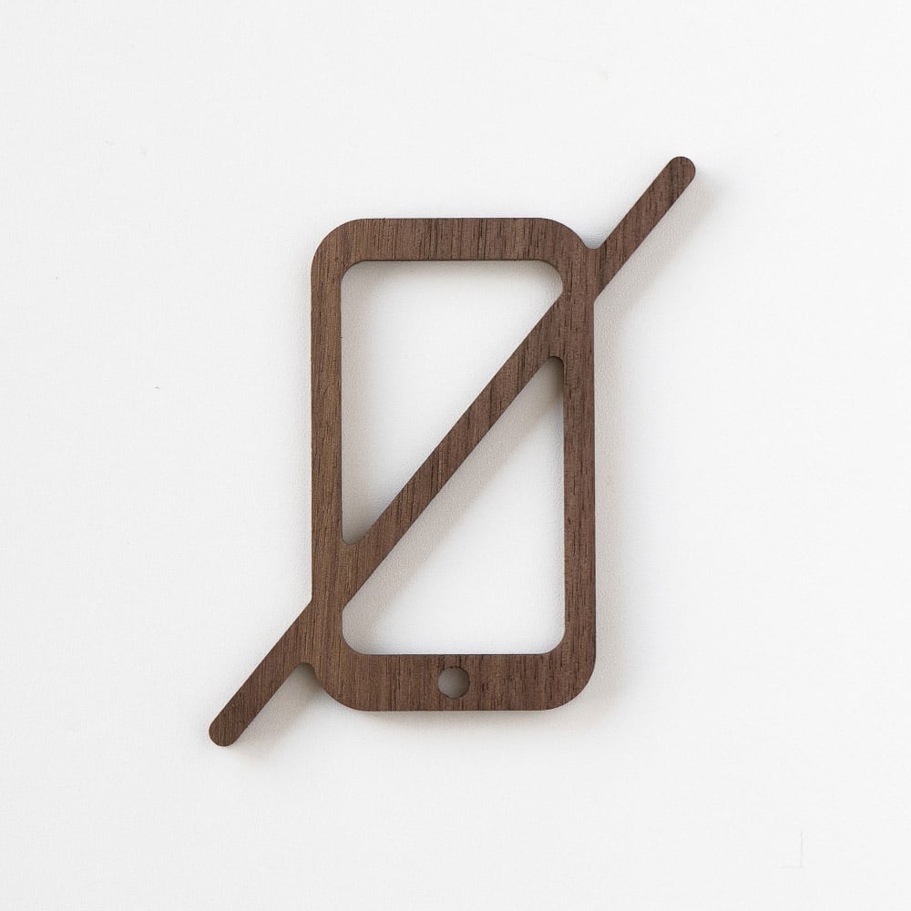 MOHEIM No Phone Sign, Walnut