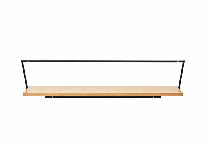 AUDO CPH Rail Shelf, 92x25cm, Black Steel w/ Natural Oak