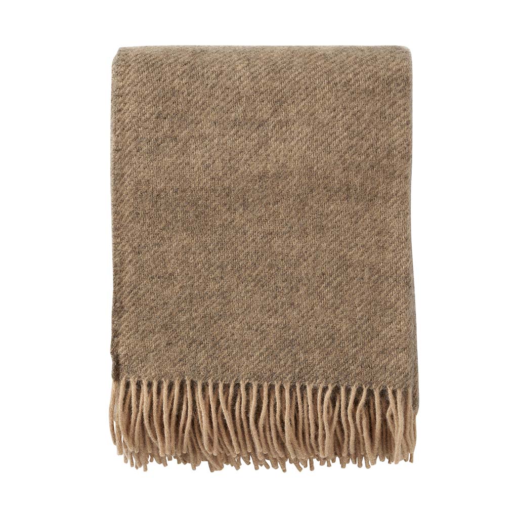 KLIPPAN Gotland Throw Blanket, Beige