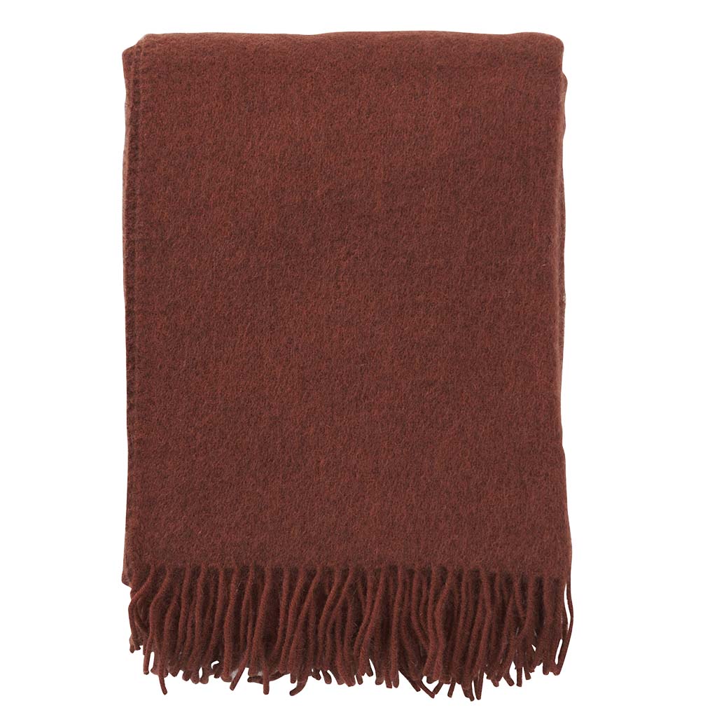 KLIPPAN Gotland Throw Blanket, Rust