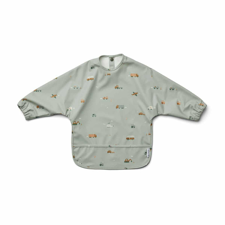 LIEWOOD Merle Cape Bib/Smock, Vehicles/Dove Blue Mix