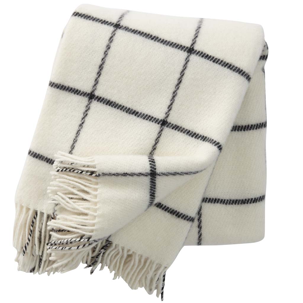 KLIPPAN Vinga Throw Blanket, White