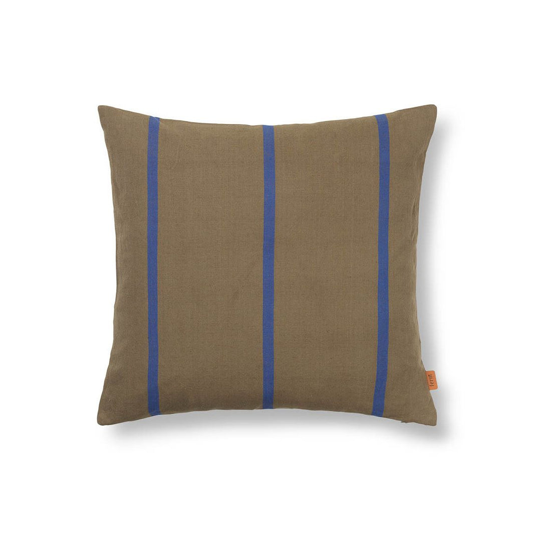 ferm LIVING Grand Cushion, Olive/Bright Blue